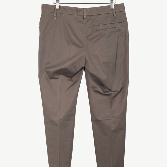 Brunello Cucinelli Grey Cotton Topstitched Cuffed Trousers - Picture 2 of 9
